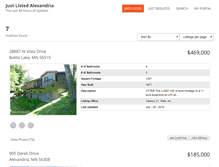 Tablet Screenshot of justlistedalexandria.com